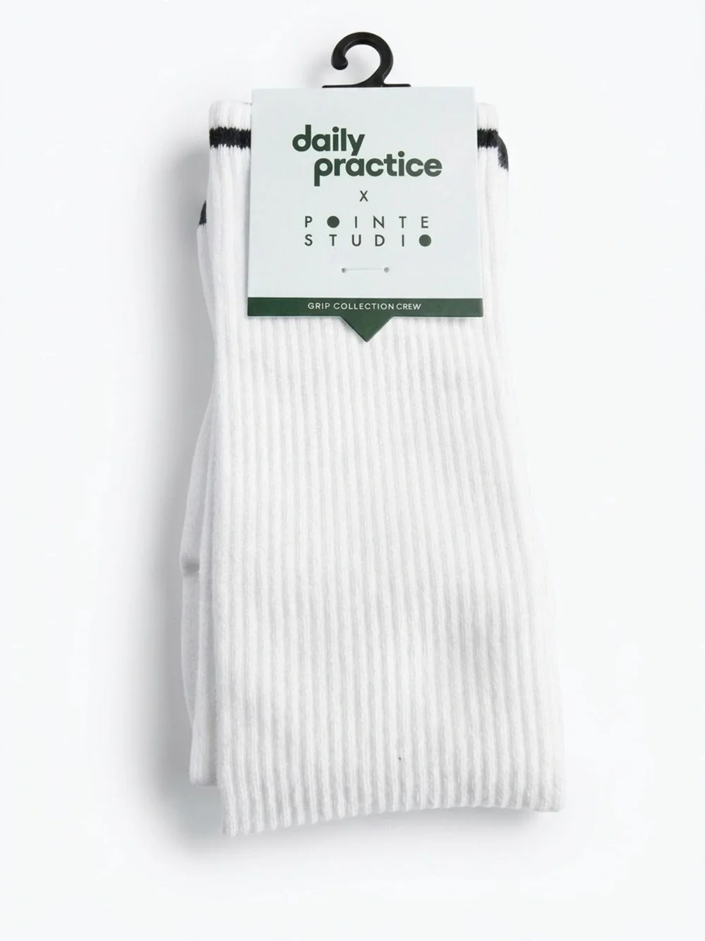 Daily Practice x Pointe Studio White Crew Socks